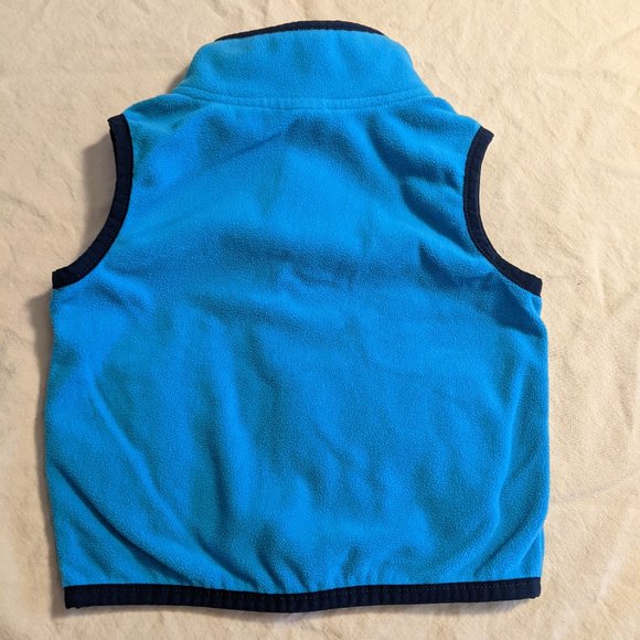 3-Piece Carter's Colorful Layers Blue and Orange Zip-up Fleece Vest - Picture 7 of 13